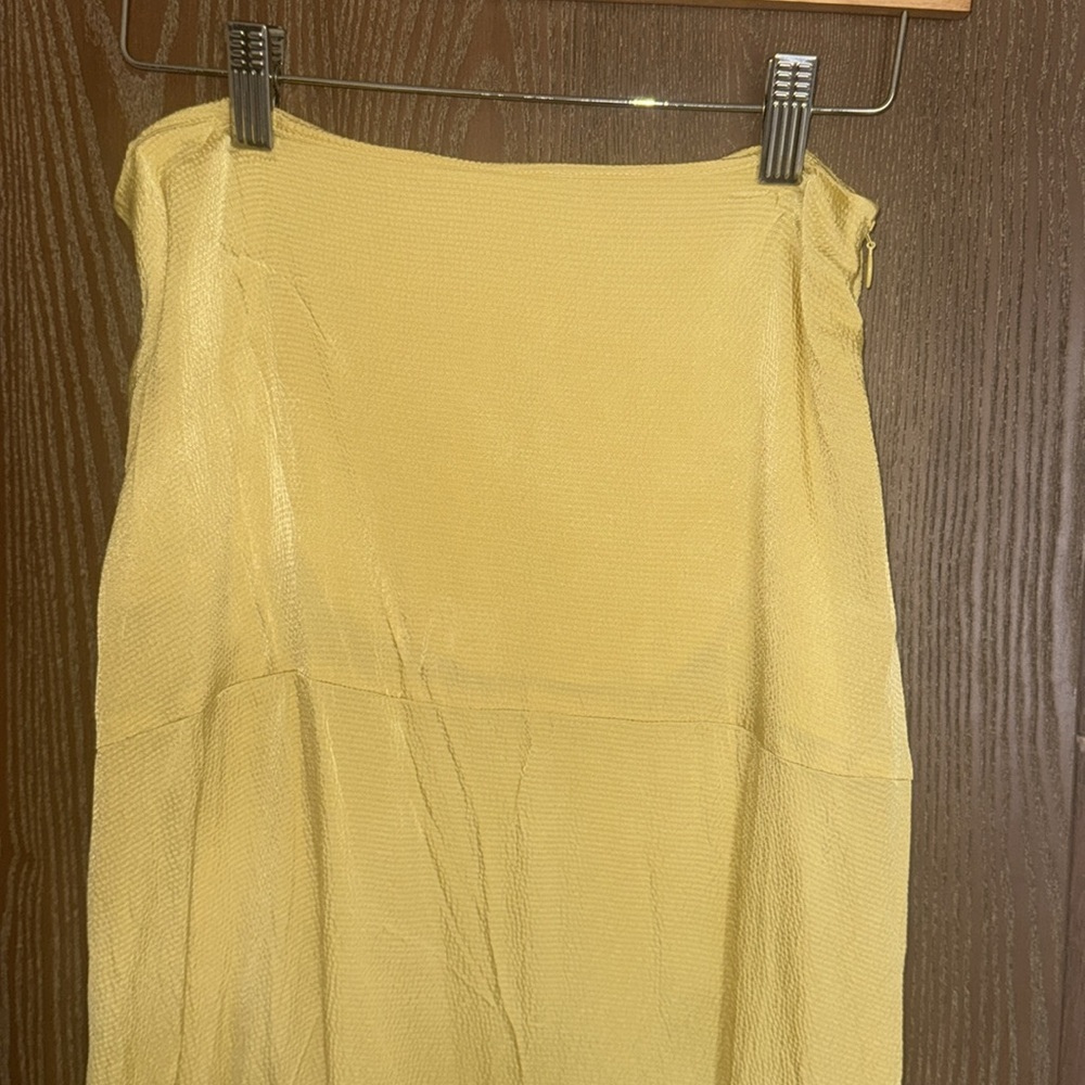 Everlane Raffia Hammered Satin Slip Skirt Size 2 - Picture 3 of 4
